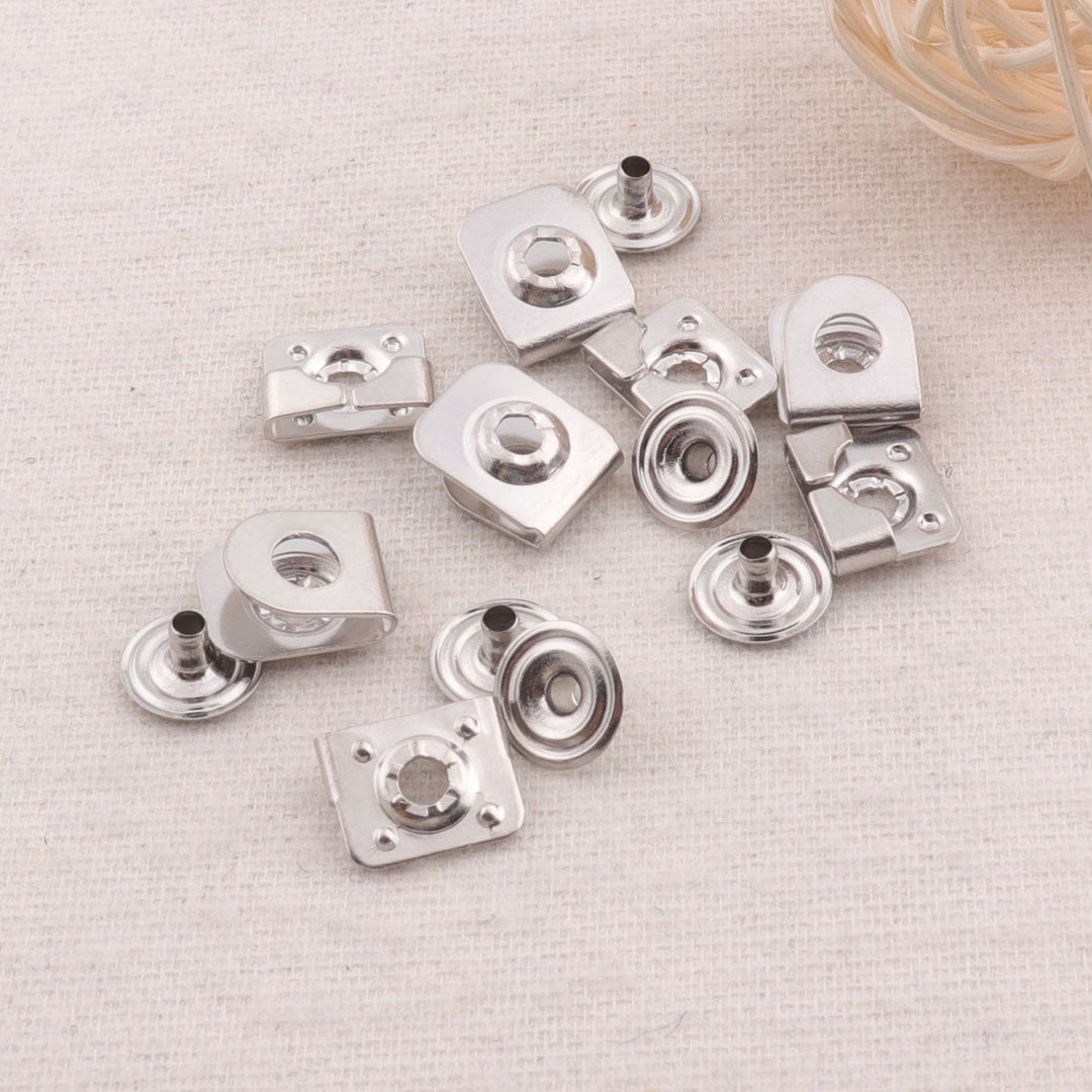 Silver Trousers Skirts Bars Fasteners Hook Eye Clasps Pants Skirt Suit