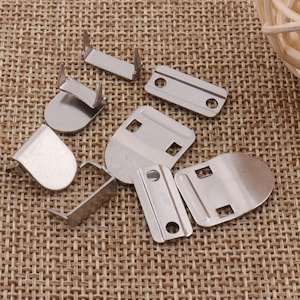1/2&quot;(12mm)50sets Silver Trousers Skirts Fasteners Hook Bars Waistband Garment Hooks Eye Clasps Pants Skirt Suit Pants Sewing (017)