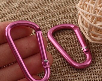 30 pcs Rose Red Aluminum Carabiners carabiner gift,Carabiner Clip carabiner clasp,Carabiner Keychain Key Chain Rock Climbing keyring(h042)