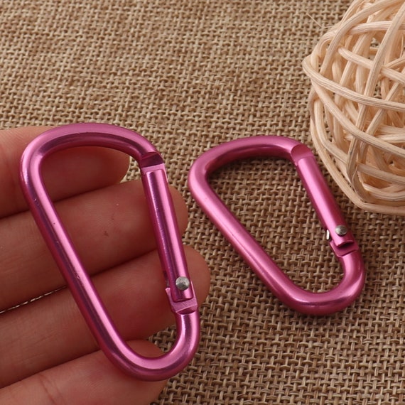 30 Pcs Rose Red Aluminum Carabiners Carabiner Gift,carabiner Clip