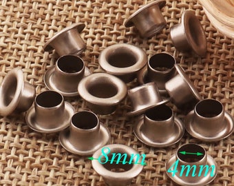 200 Pcs Metal Eyelets,Silver Eyelets Grommets With Washers,Grommet Eyelets Leather Canvas Bag Clothes Shoe Eyelets-4mm(ey3006)