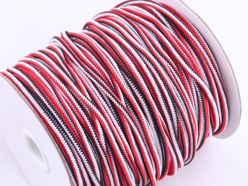 3mm Red Nylon Coated Round Elastic Cordelastic Cord Stretch Etsy