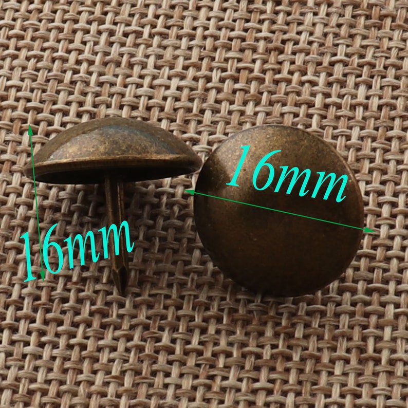 1981 50 Pcs Antique Bronze Upholstery Tacks,16mm Nailhead Tacks Rivets,Upholstery Tacks Nails,thumb tacks old tacks,Studs Nails-Wholesale