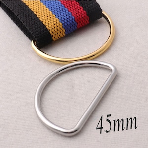 6 pcs Silver/Gold D rings buckles,purse handles nickel d ring,for webbing Purse Bag Handbag Dog Collar-45mm(106)