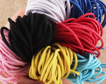 1.5 mm Nylon Round Elastic Cord,Colorful Craft Stretch Elastic Thread,Drawcord Drawstring,Elastic Stretch Cord,Jewelry Beading(sz01)