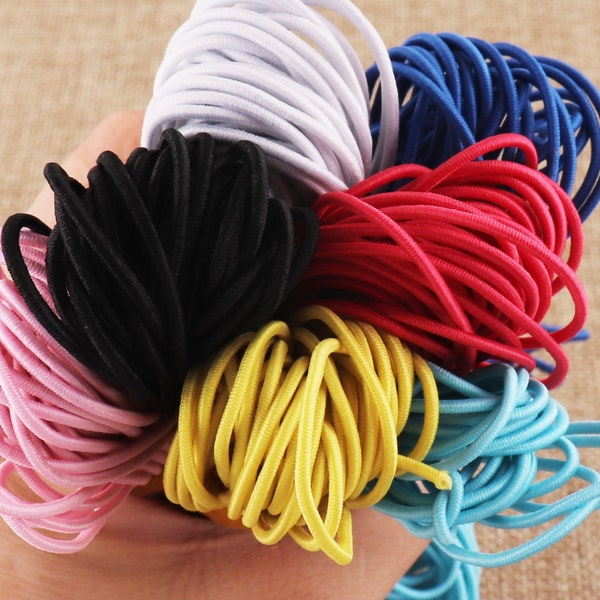 1.5 mm Nylon Round Elastic Cord,Colorful Craft Stretch Elastic Thread,Drawcord Drawstring,Elastic Stretch Cord,Jewelry Beading(sz01)