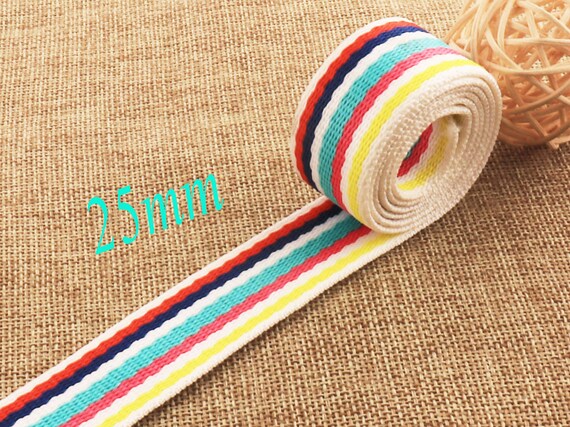 Micoshop Nastro In Cotone Per Cucito E Fai-Da-Te - 10 Metri, Larghezza 25 Mm, Colore Giallo, Ideale Per Cinghie, Borse, Fibbie E Accessori - 4
