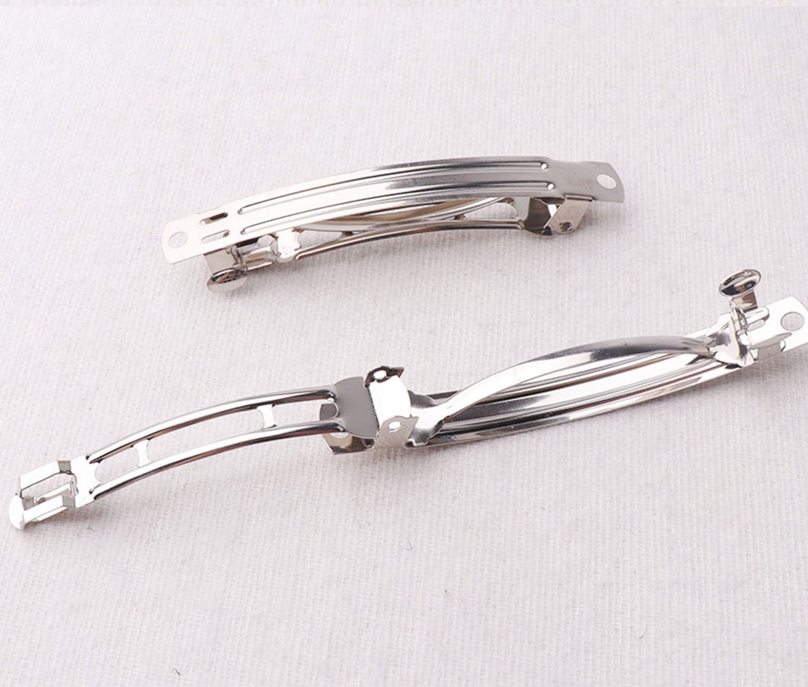 20 PCS Silver Metal French Barrettes Clipclips Bows Barrettes Etsy