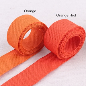 3/4 "(20 mm) naranja/naranja rojo peso cinta tejida correas cinta de tela bolso correas correa diy llavero sombrero arnés cortado a medida (WB0196)
