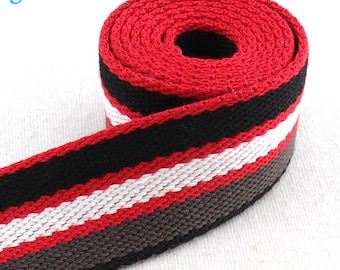 38mm Webbing Striped webbing nylon webbing cotton webbing Purse Bag Belts Purse Straps Belts Bag Handle Belting 1 1/2 inches Ribbon