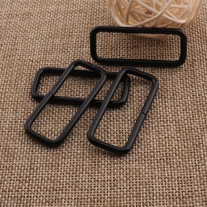 Black Rectangle Rings 10pcs 1 1/2&quot;(38mm)Webbing Purse Handbag Bag Making Hardware Handbag(R27)