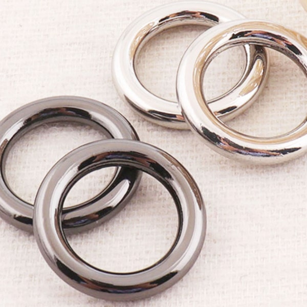 10mm O Rings Buckles Choker MINI Gunmetal Heavy duty solid rings no seam Silver craft rings for bag belt crafts Bag handle Handbag Purse Bag