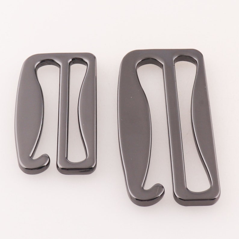 38MM/50mm Gunmetal Metal G Buckle G Hooks Strap Slider Hooks ZINC Alloy G-Hook,High Quality Clasps,Leather Handles Webbing Strap 2/1.5 image 2