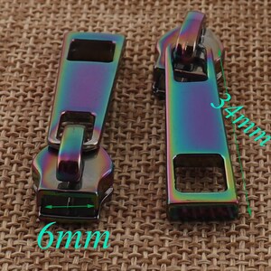 5 Zipper Slider,Rainbow Head Zipper Slider Puller,6mm,Loose Sliders Pulls,Handbag Hardware,Bag Supply,Sewing,Jewelry,Handbags Craft Projects