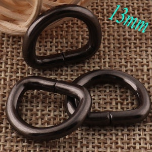 1/2&quot; D Rings d ring belt,20 PCS Black D Ring Buckles,Webbing Purse Bag Handbag purse Hardware,metal d-ring-13 mm(29)