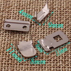 10-20 sets Silver 4 part Hook and Eye,Trousers Skirts Fasteners Hook Bars Waistband Garment Hooks Eye Clasps,clasp hook and eyes-3/8"(0180)