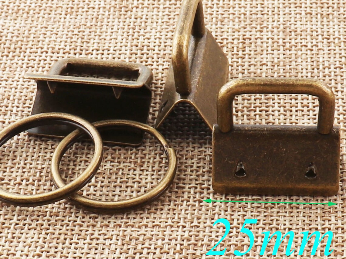 10 Pcs Antique Bronze Key Fob Hardware With Key Etsy