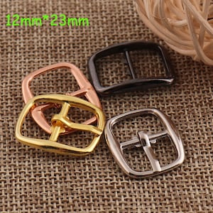 30-100 Silver/Gold/Rose Gold/Gunmetal Strap Buckle,Shoe buckle,Fasteners Belt Buckle Square Center Bar Buckles Straps 1/2"(12mm)(Sb102)
