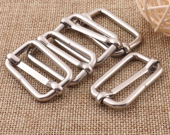 Silver Buckle 6 pcs,1 1/4"(32mm)Strap Buckles Fasteners Plating Belt Buckle Bag Luggage Straps (LC156 )