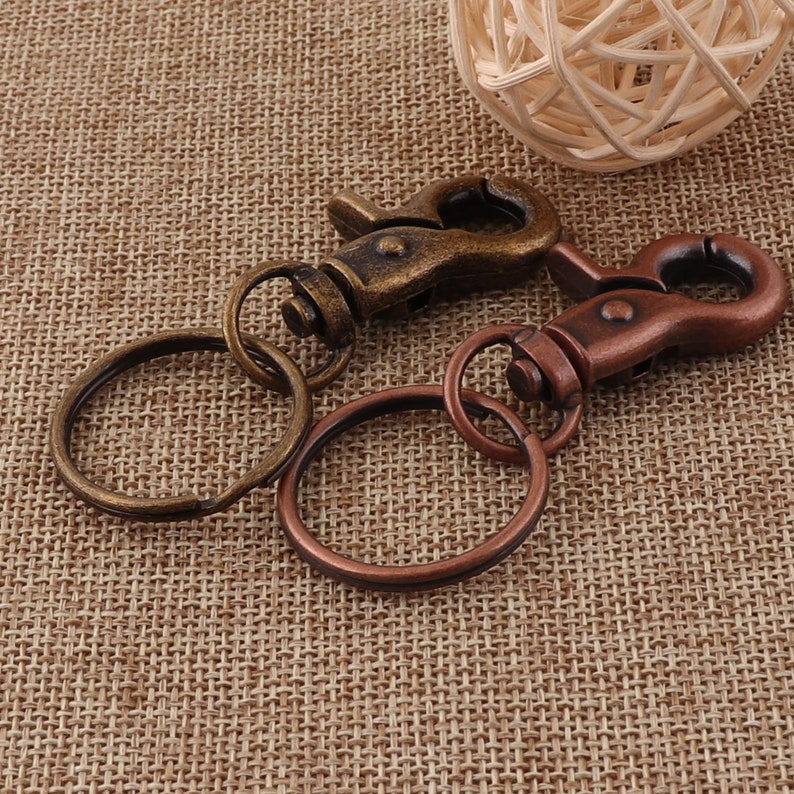 6 Lobster Swivel Clasps key chain,70mm,Antique BronzeCopper Hook Clasps Claws,Carabiner Snap s33