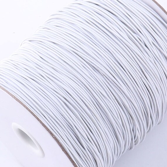 Buy 1MM Round White Nylon Elastic Cord,1-100meters Coated Elastic Belt Cord,elastic  Cord Band Tape String,elastic Thread,nylon Rubber Cord DIY Online in India  