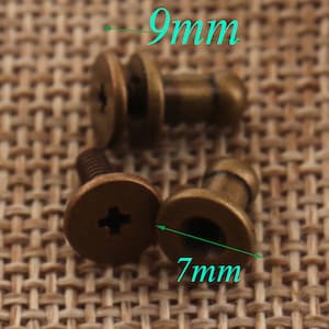 40Pcs Screws,10mm Antique Bronze Screws,Bag Screws,Loop Screws,Plain Screws,Handle Screws,Door Handle Screw,Drawer Handle Screws(cd23)