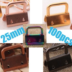 50-100 sets key fob hardware with key rings,1&quot; Rose Gold/Gold/Rainbow/Copper/Black key fobs,key chain,webbing,key chains,key fob-wholesale