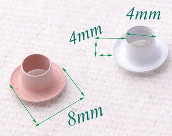 200 Pcs Eyelets,Pink/White Eyelets,eyelet,tiny eyelets,Great for Clothes/Leather/Canvas/bag/rivet studs(3023)