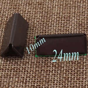 50pcs,Clips,1"(24mm),Black Smooth Fastener Crimp Bracelet Jewelry Making Webbing Leather Stringing(a46)