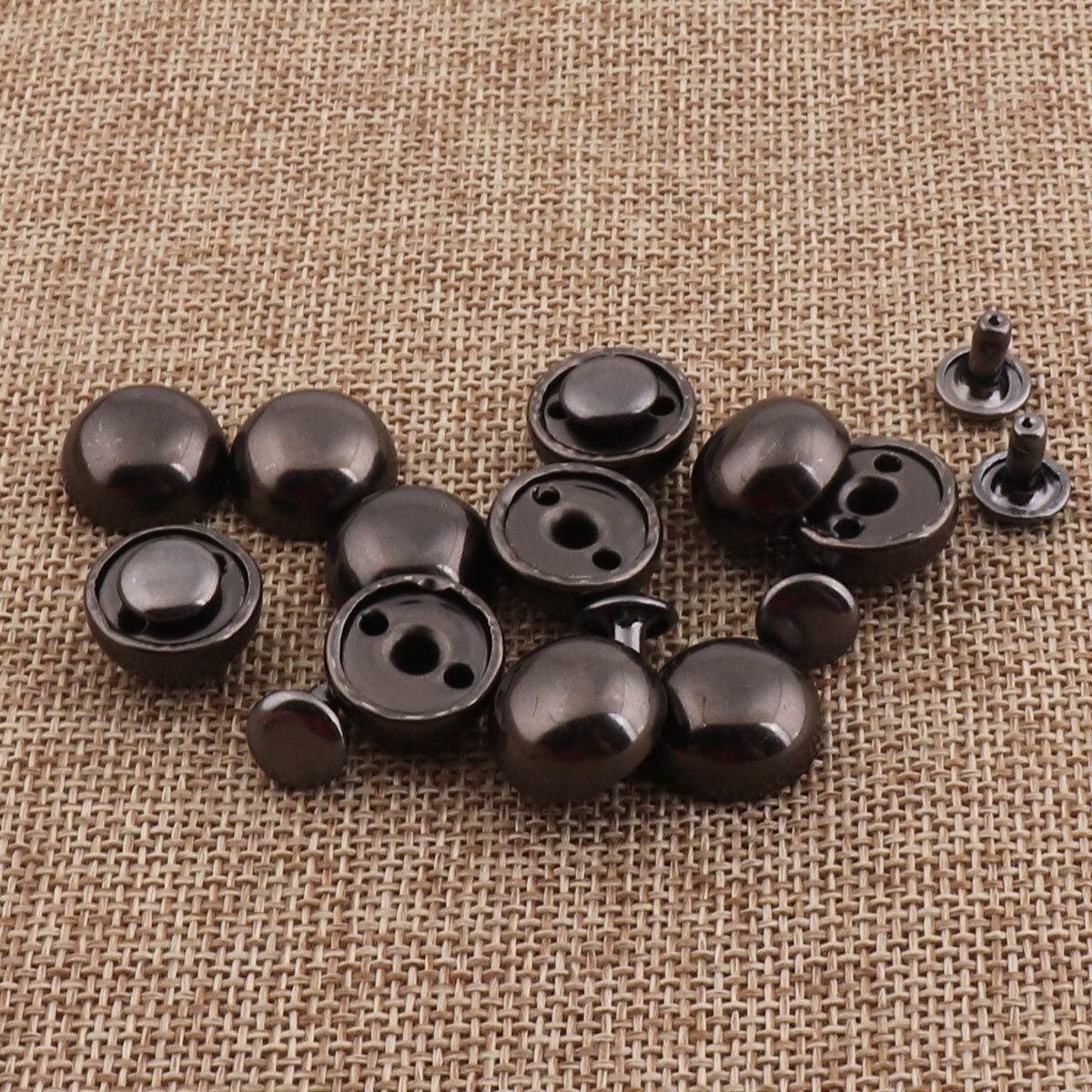 Large Back Rivets Caps 50 Double Cap Rivets,5/8