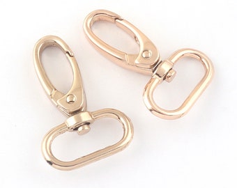 6 PCS/lot Pale Gold Lobster Swivel Clasps 1''(25mm) Buckle Gate Bag,Keyring Purse Strap Handbag Snap Purse Hook