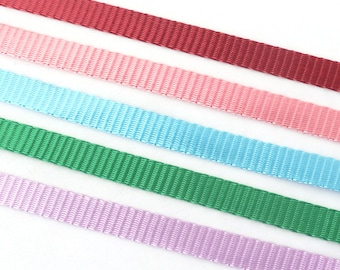 3/8"(10mm) Grosgrain Ribbon,great for Jingle Bells Decoration,Gift Wrapping,Wedding,Hair Ribbon DIY bows,Pacifier Clip Ribbon by the yards