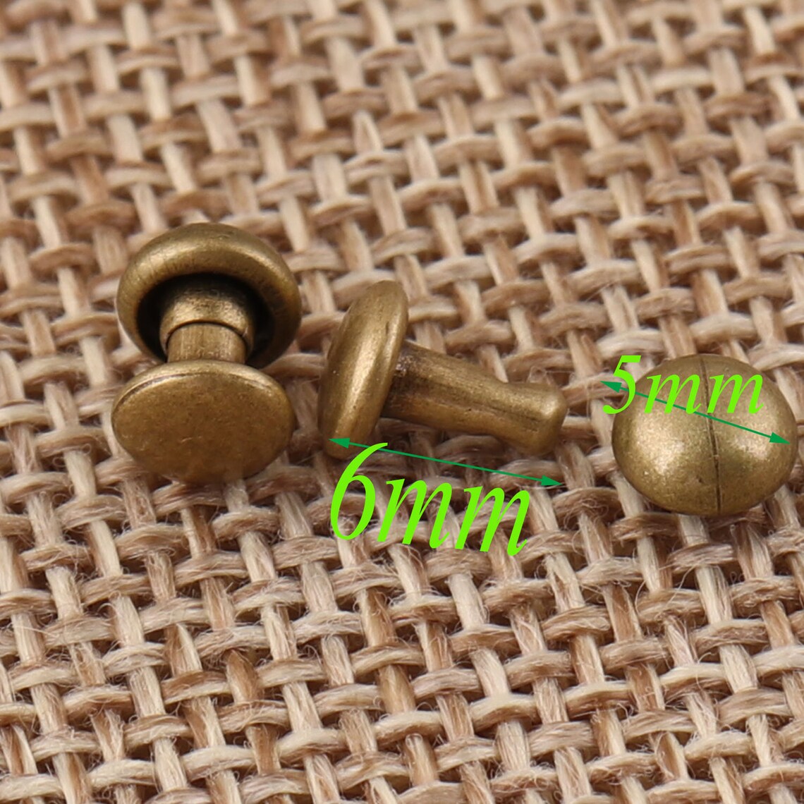 200sets Rivets5mm Antique Bronze Double Cap Rivetsstuds Etsy