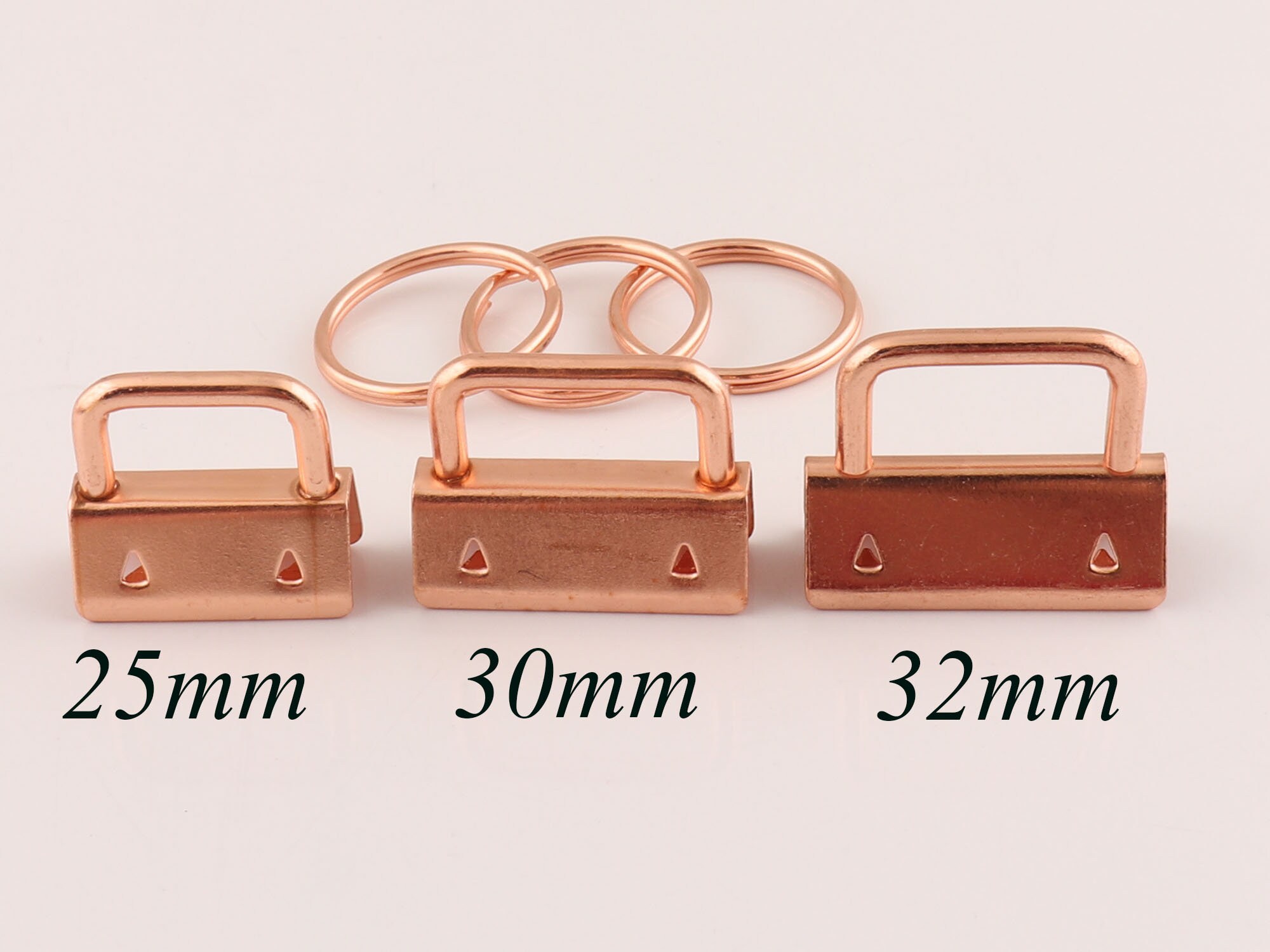 25 SETS Hardware de llave de oro rosa con llaveros llaveros Etsy