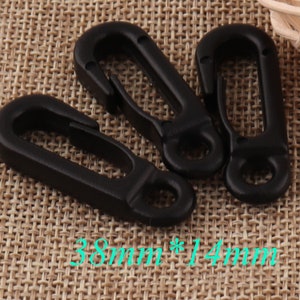 38mm Plastic Lobster Claw Clasp,30 pcs Black Lobster Clasps,Hook Clasps Claws,Carabiner Snap,Purse Strap,Handbag Snap,Purse Hook