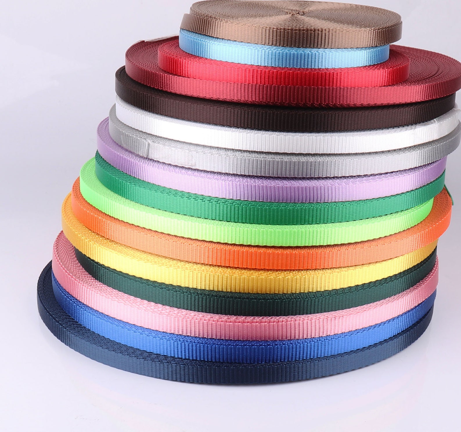 Polyester Webbing Ribbon Nylon Webbing Plain Smooth Ribbon Webbing,soft Solid Color Webbing ...
