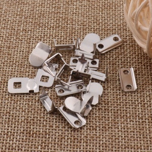 3/8&quot;(11mm)10sets Silver Trousers Skirts Fasteners Hook Bars Waistband Garment Hooks Eye Clasps Pants Skirt Suit Pants Sewing (013)