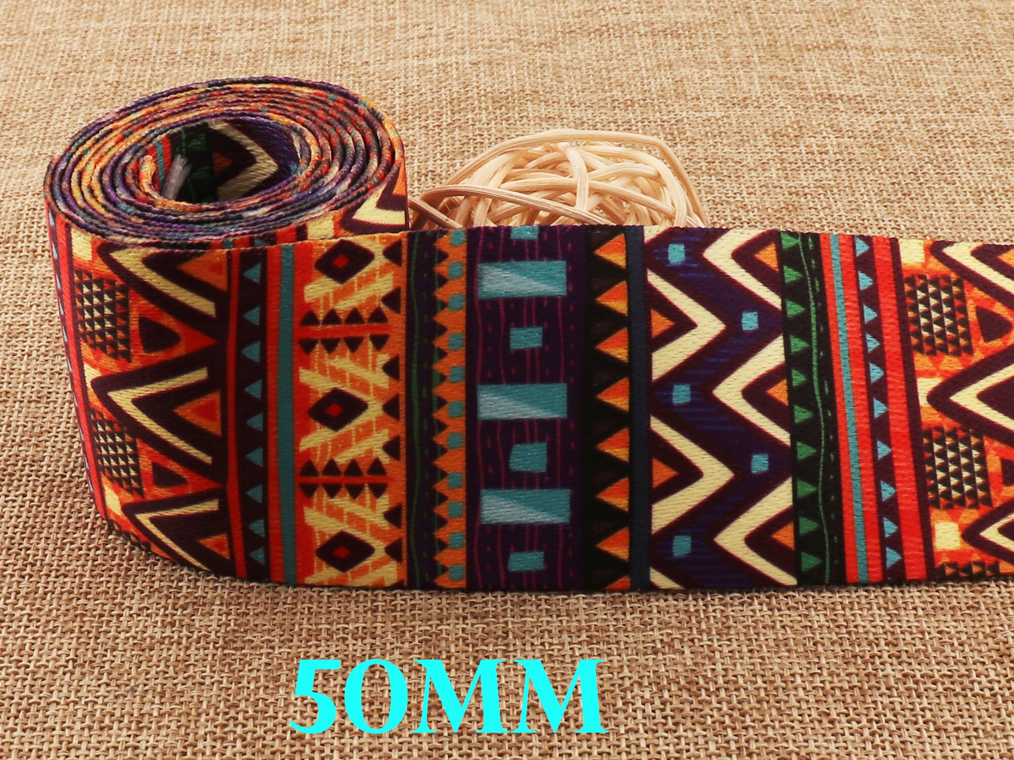 2 Colorful Soft Webbing Geometric PatternSmooth Webbing Etsy