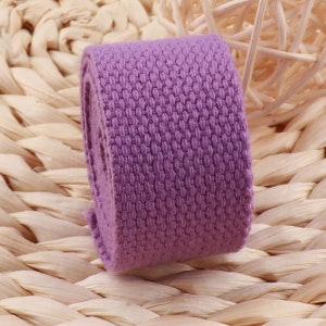 Purple Cotton Webbing,1 inch Webbing,Ribbon,Key Fobs,Bag Belts,Dog Collar,Belt Webbing,Webbing Strap,Handle Belting,Purse Straps(WB485)