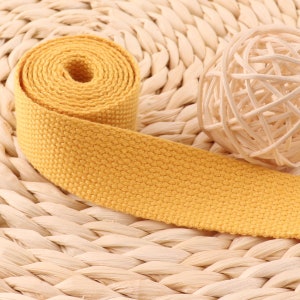 1 inches solid color Orange Cotton Webbing,Soft Key Fob Webbing Belt Webbing,webbing Keychain colorful webbing,By The Yard-25mm(WB527)