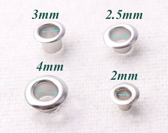 100-400 PCS Silver MINI Eyelets,For Clothes Leather Canvas Bag Rivet Studs-1/16"(2mm)/2.5mm/3mm/4mm(ey3048)