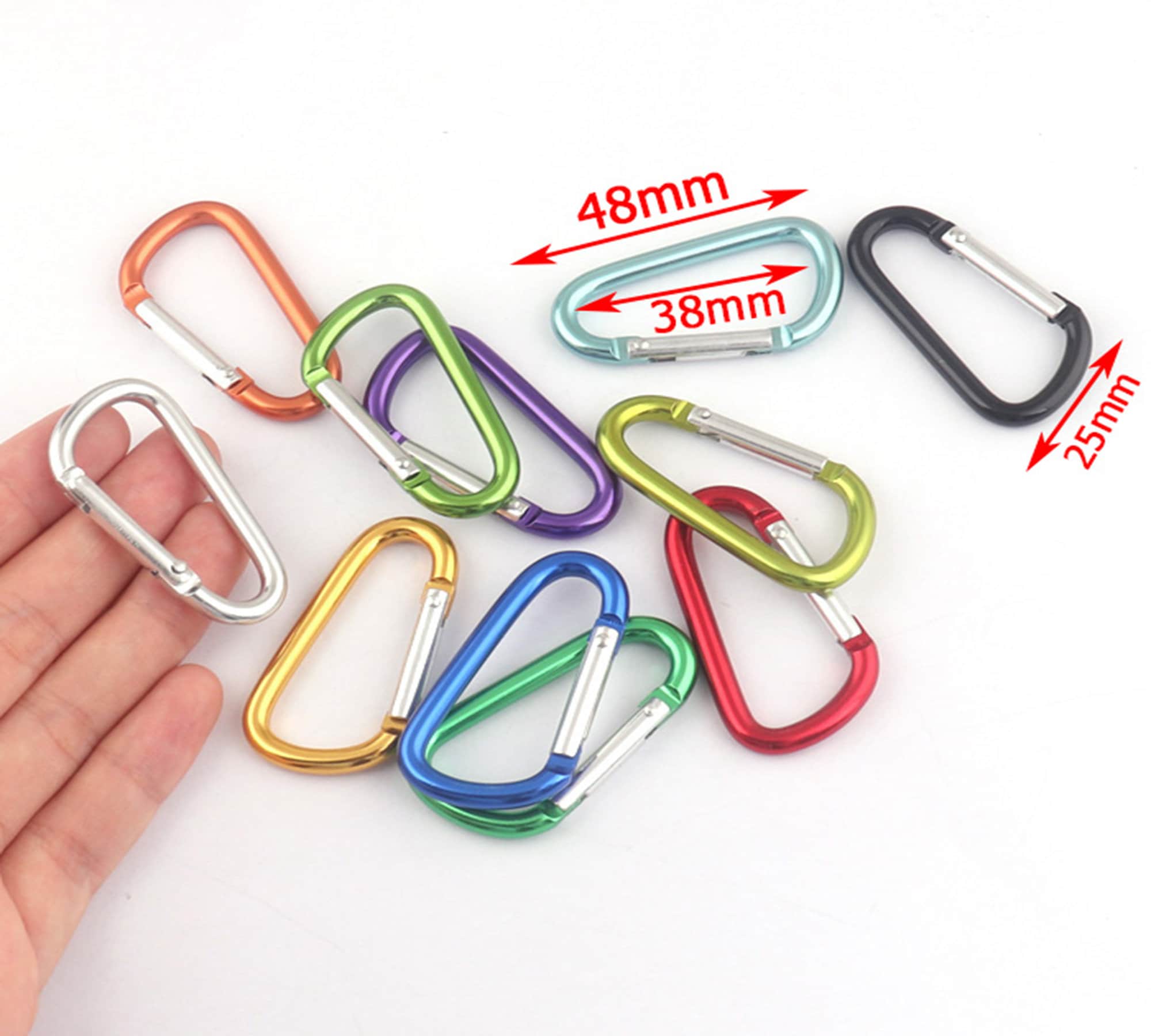 Aluminum Carabiner D-Ring Key Chain Clip Camping K... - Grandado