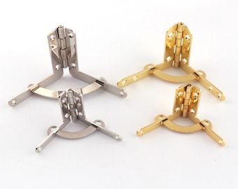 Silver/Gold color Box hinge Quadrant hinge metal box hinges jewelry box hinge support hinge furniture hinges box hardware-4pcs