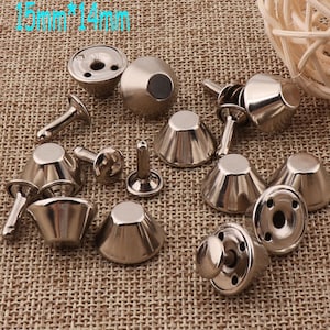 100sets Rivet,5/8&quot;(15mm)Silver Double Cap Rivets,Studs Leather craft Rivet Fastener Snaps Prong Studs,Riveted,Mushrooms Rivet(zd770)
