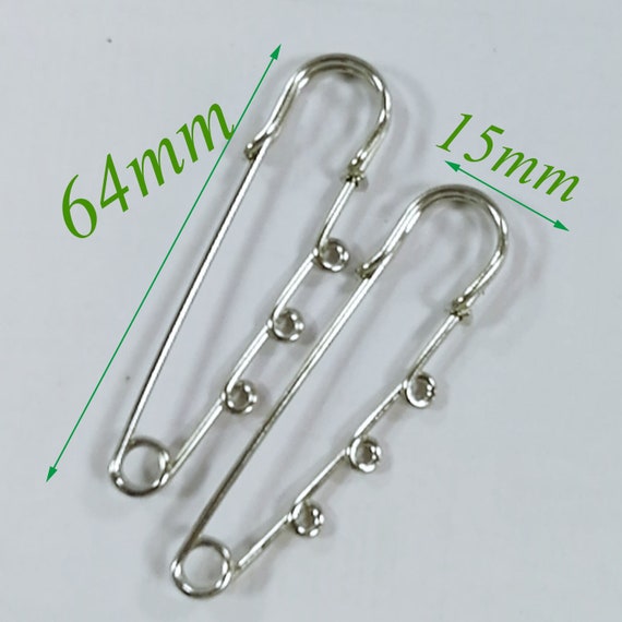 20 PCS Silver Safety Pins,safety Pin Brooch Stitch Markers,safety