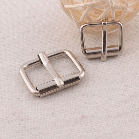 Belts Bags Craft 6 x 20mm Silver Rectangle Metal Buckles Fasteners with Prong