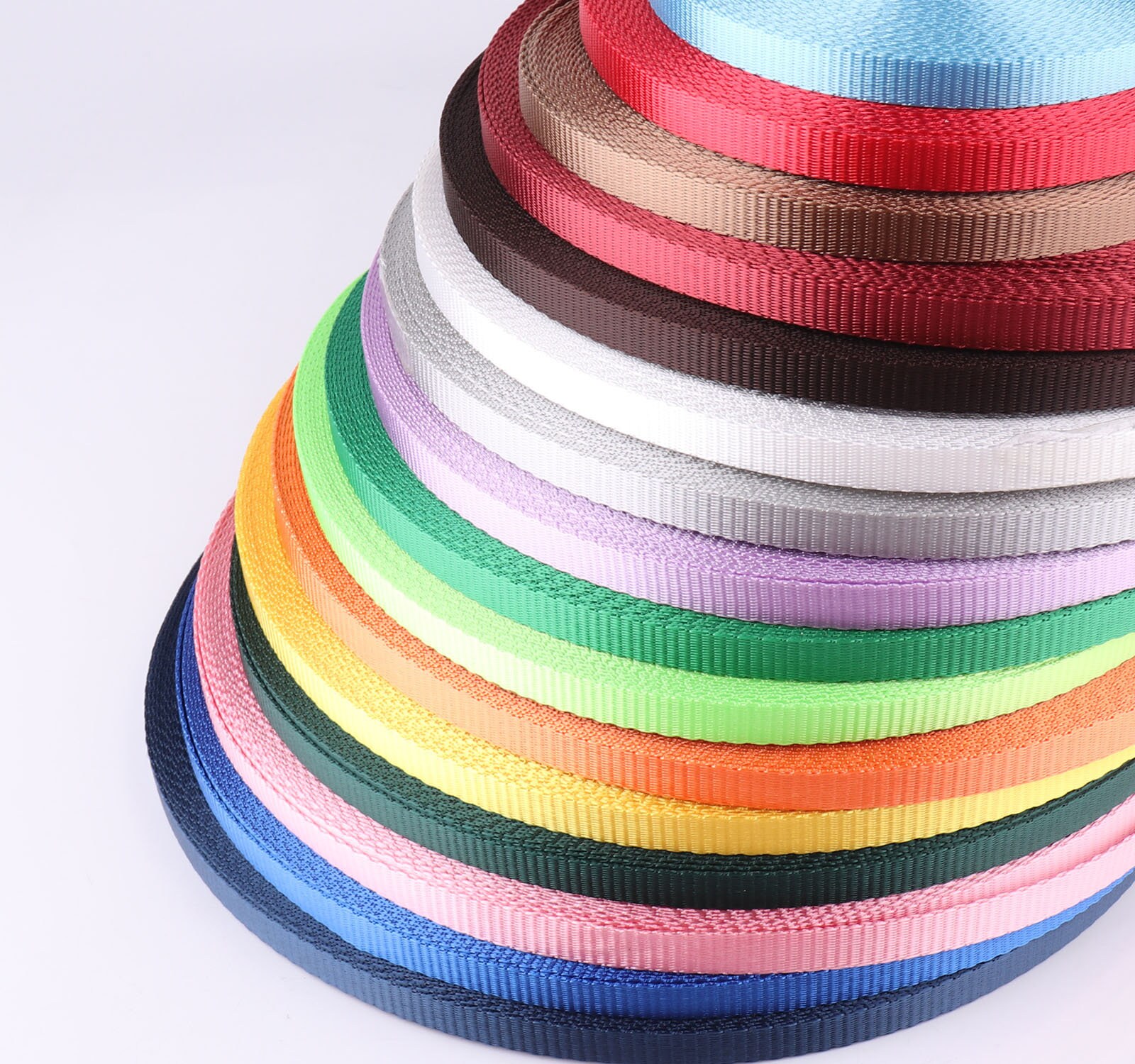 Polyester Webbing Ribbon Nylon Webbing Plain Smooth Ribbon Webbing,soft Solid Color Webbing ...