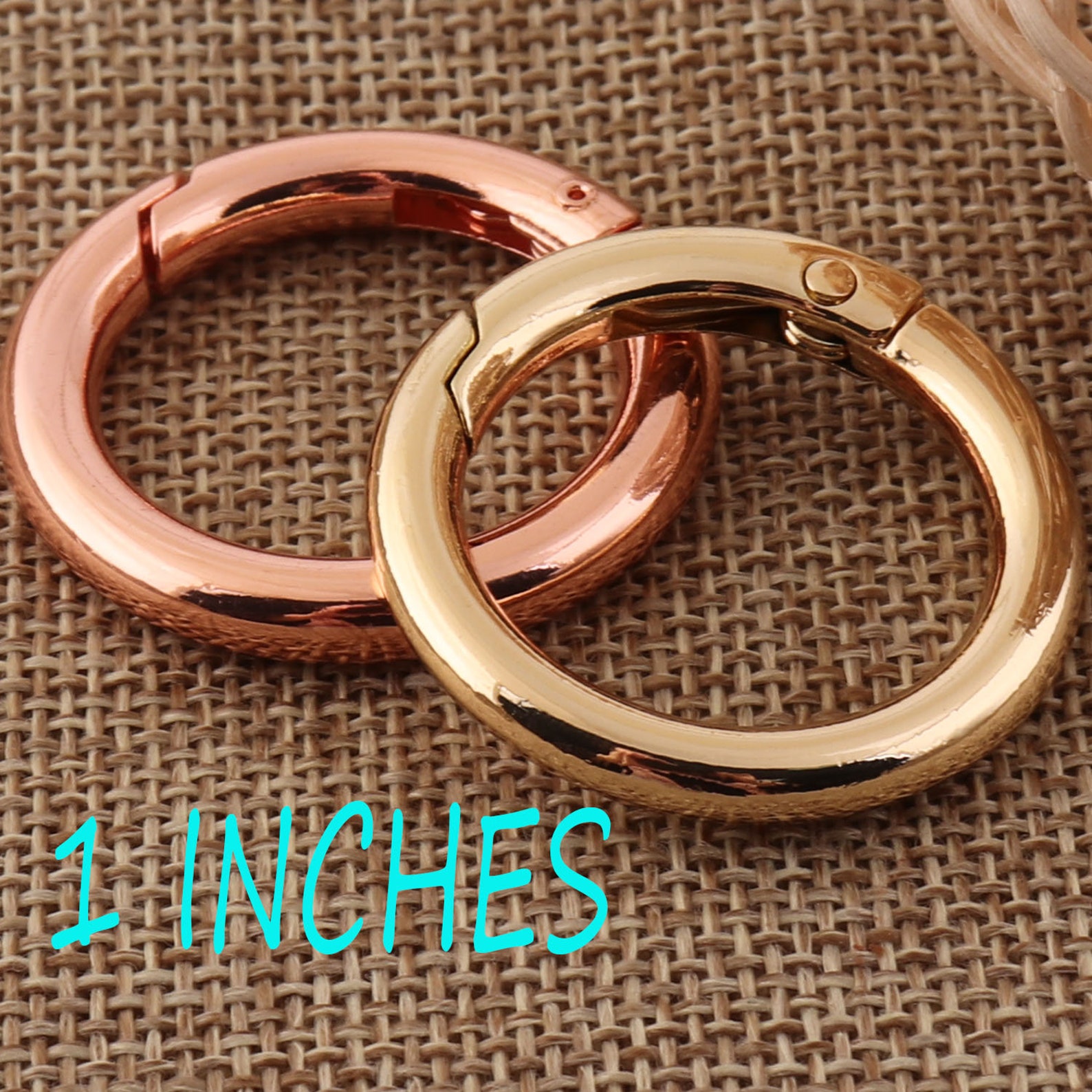 8 Pcs Spring Ring Claspsgold/rose Gold Spring Ring Etsy
