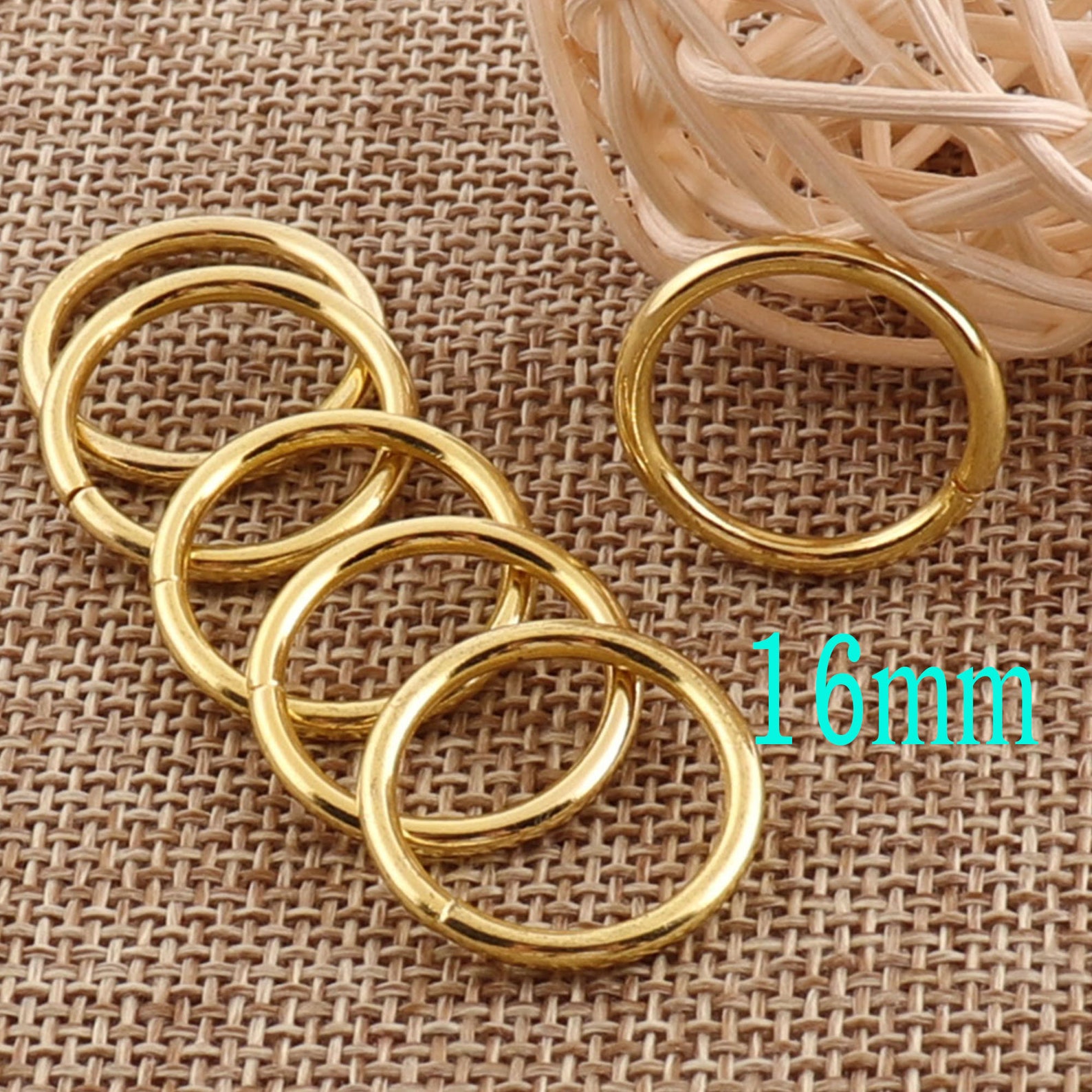 MroMax Ring-Bilderrahmen-Schnallen, 200 Stück, Goldfarben, Ca. 3,8x1,1 Cm – Perfekt Fürs Aufhängen Von Bildern & Wanddekoration