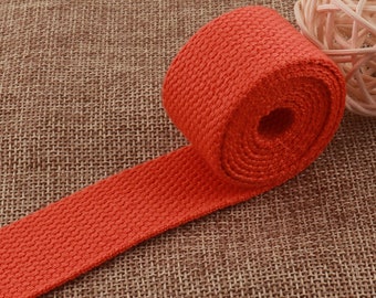 Orange Gurtband, 1 Zoll Gurtband, Baumwollgurtband, Band, Schlüsselanhänger, 25 mm Taschengurte, Taschengurte, Gurtband, Gurtband, Hundehalsband (WB466)